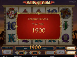 Sails of Gold slotmaskinen SS-10